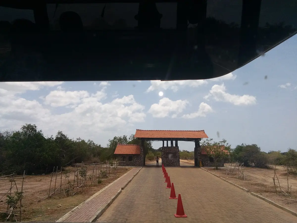 The entrance gate road of Yala National Park